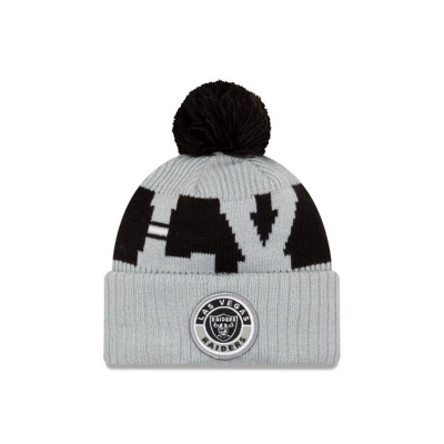 Las Vegas Raiders Gorra | New Era NFL Alternate Cold Weather Sport Knit Beanie Mexico - Grises